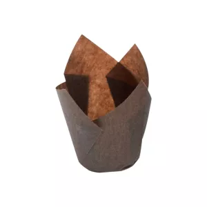 Caissette Tulipcup marron 110x110x60 35Ø